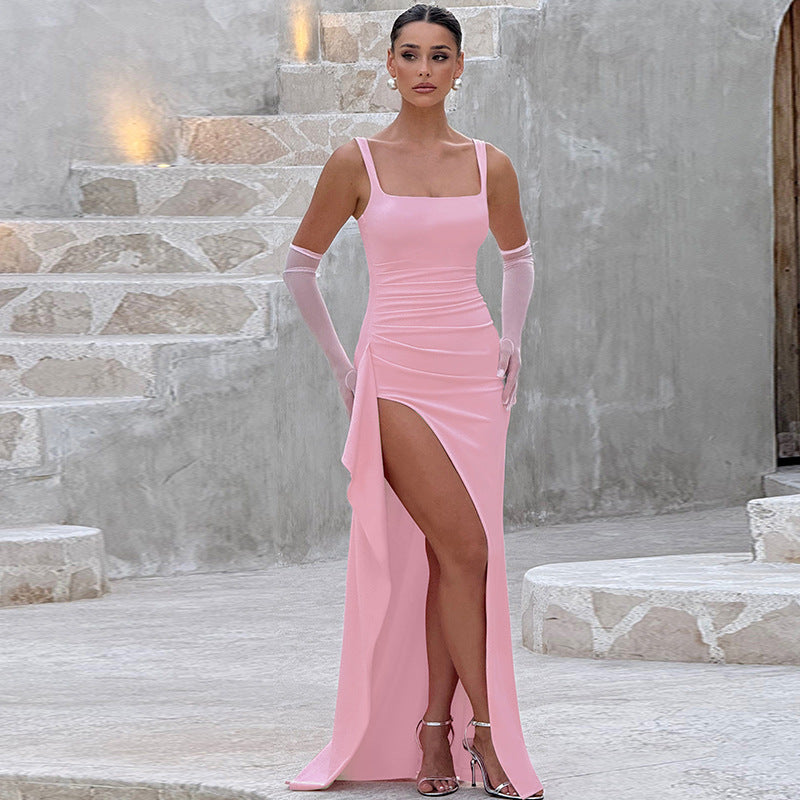 Marilyn | Women's Chic Open Back Maxi Dress for Formal Occasions