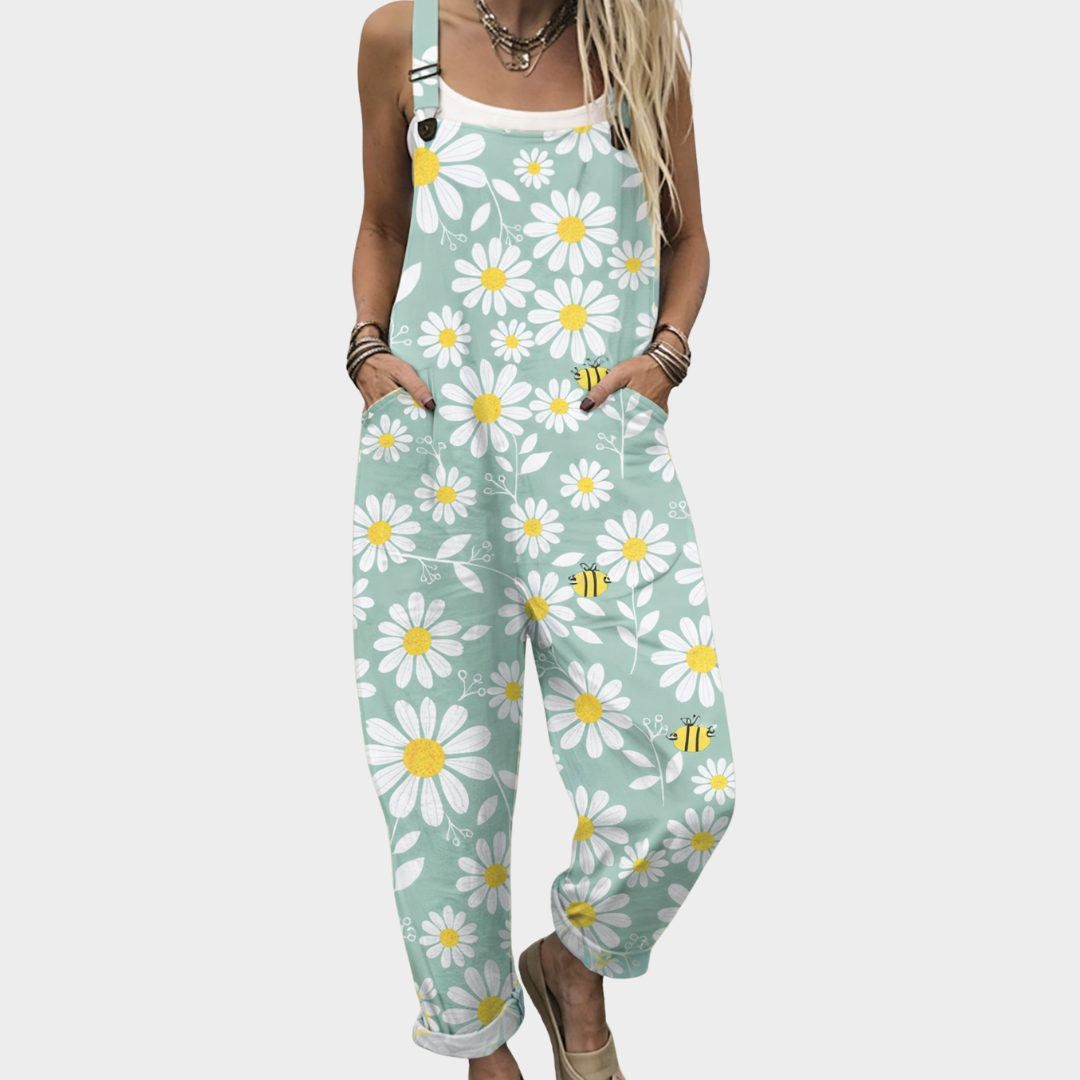 Women's Comfortable Printed Dungarees
