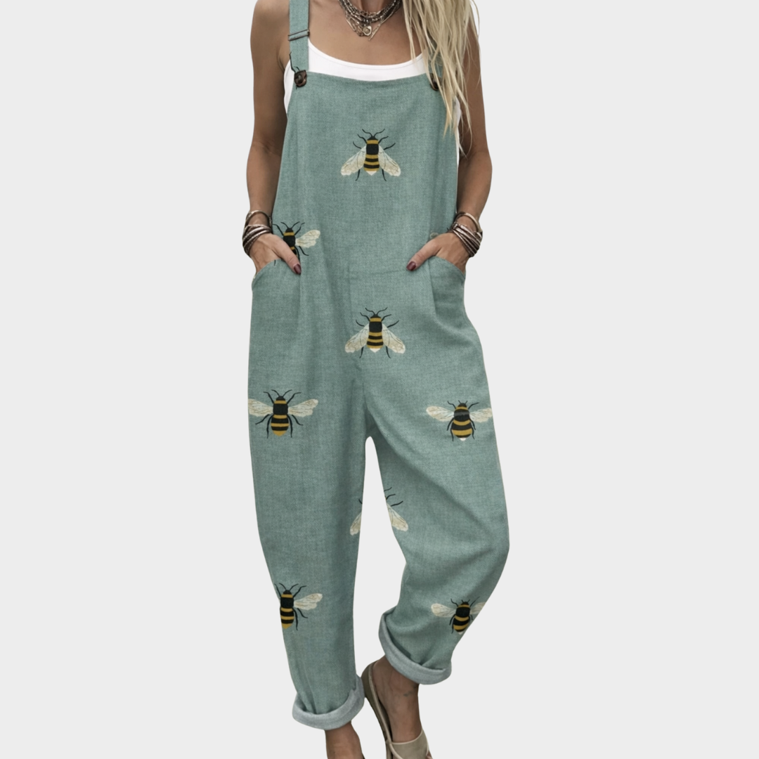 Women's Comfortable Printed Dungarees