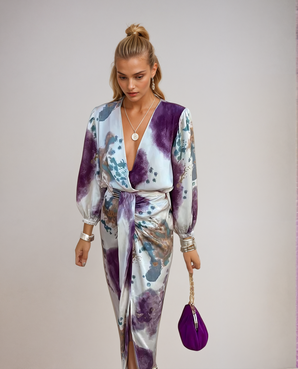 Mirella | Women's Elegant Maxi Dress with Long Sleeve