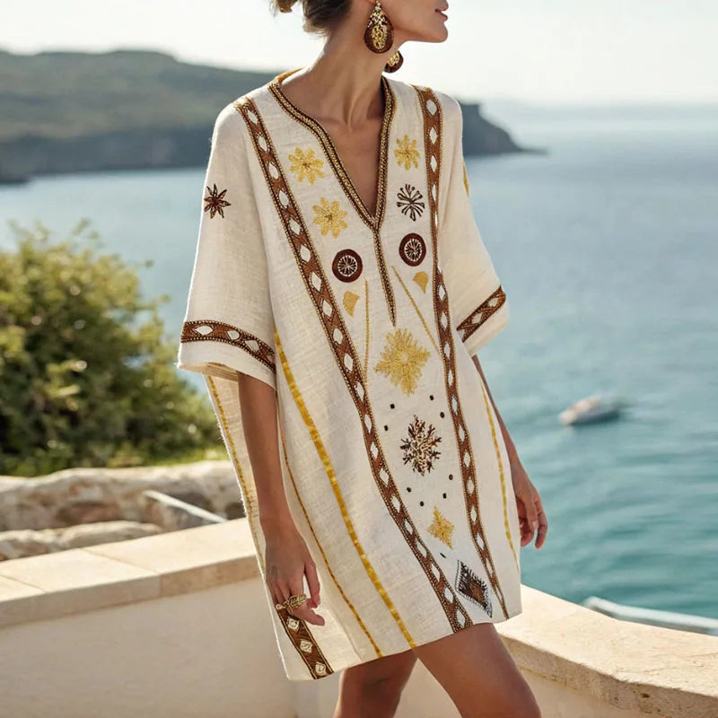 Vera | Women's Elegant and Comfortable Beach Mini Dress for Summer Days