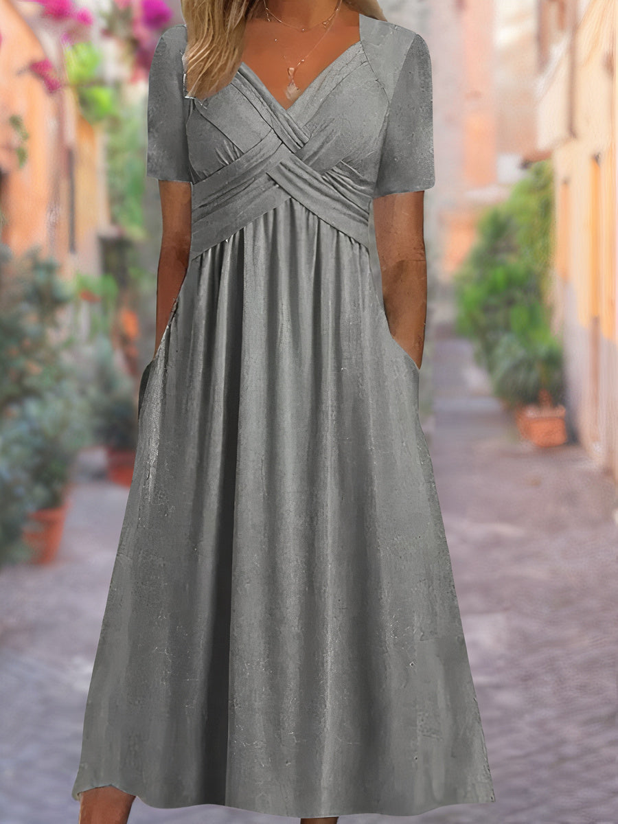 Ceola | Women's Elegant Midi Dress with Tummy Coverage