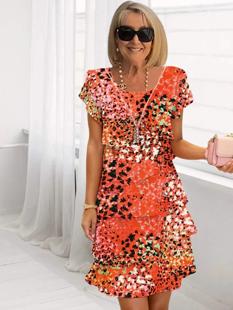 Clarissa | Women's Elegant Comfort Ruffle Mini Dress