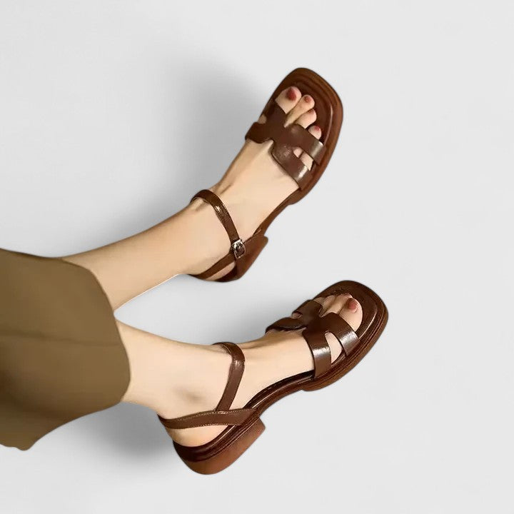 Deliane | Women's Cushioned Open-Toe Elegant Flat Sandals
