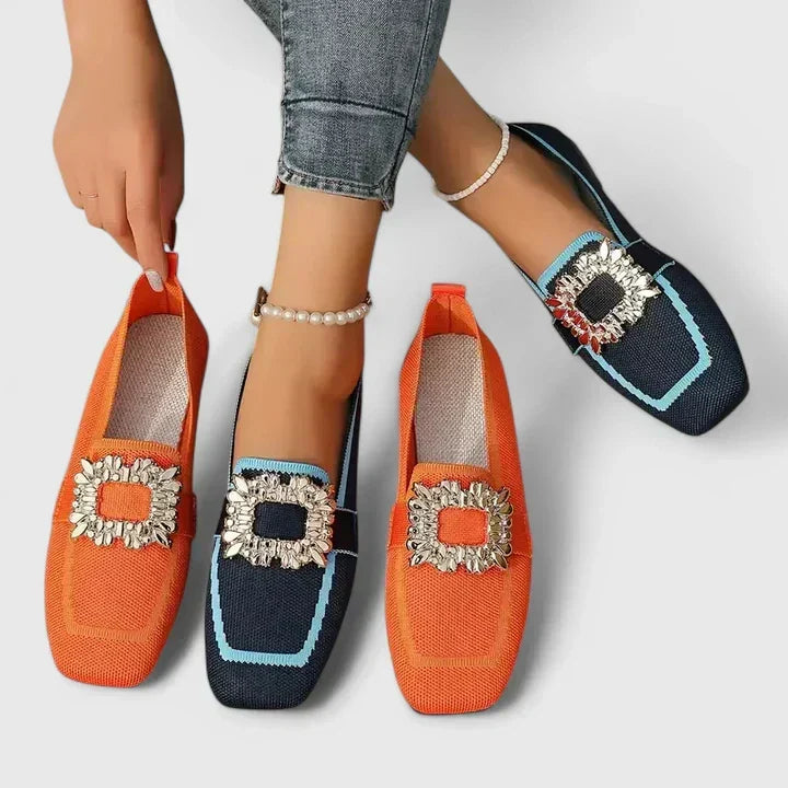 Cora | Women's Cushioned Square-Toe Elegant Orthopedic Loafers