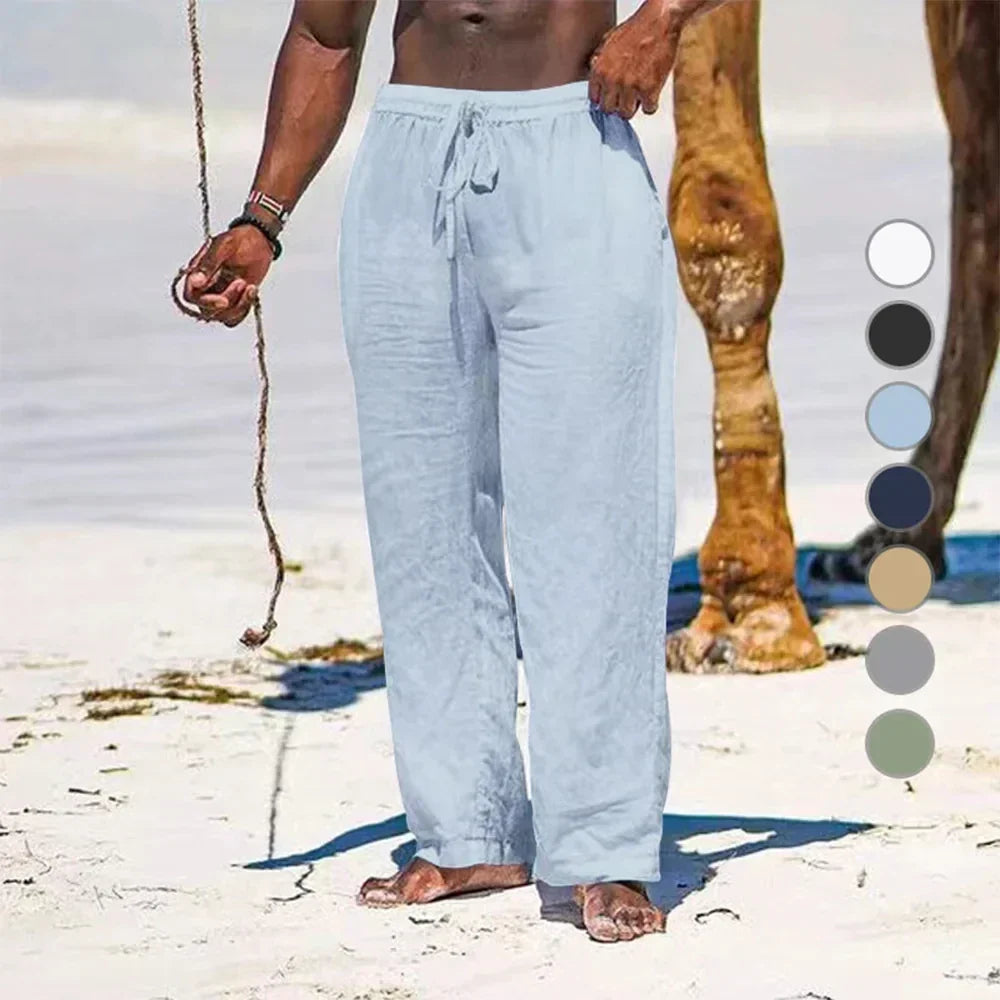 Jamal | Men's Coastal Trousers with Drawstring