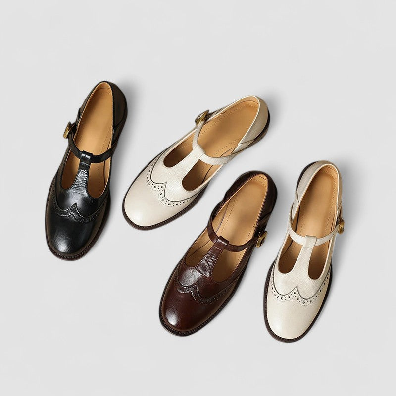 Olyssiah | Women's Cushioned Buckle Orthopedic Mary Jane Shoes