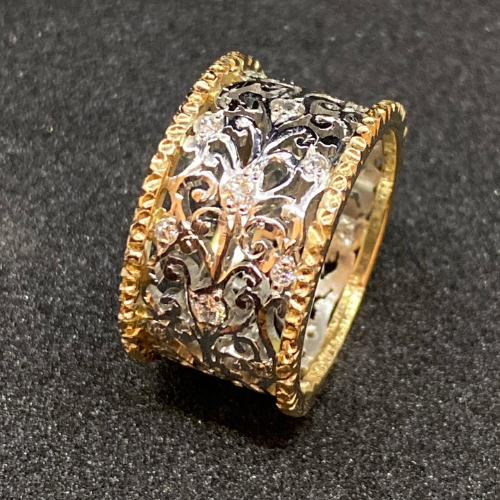 Teressa | Vintage Ivy Ring with Zircon