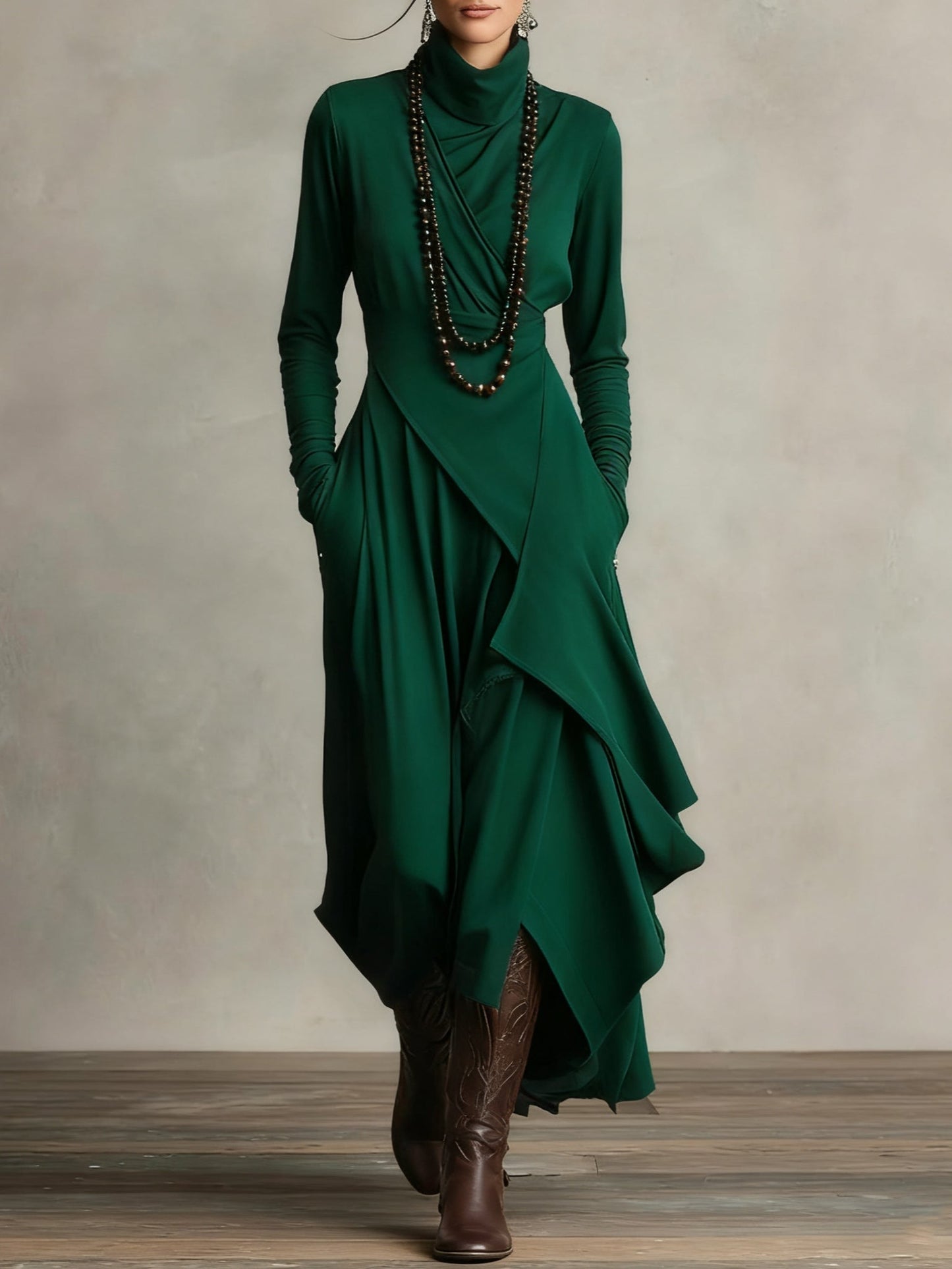 Keirae | Women's Chic Long Maxi Dress with Long Sleeve