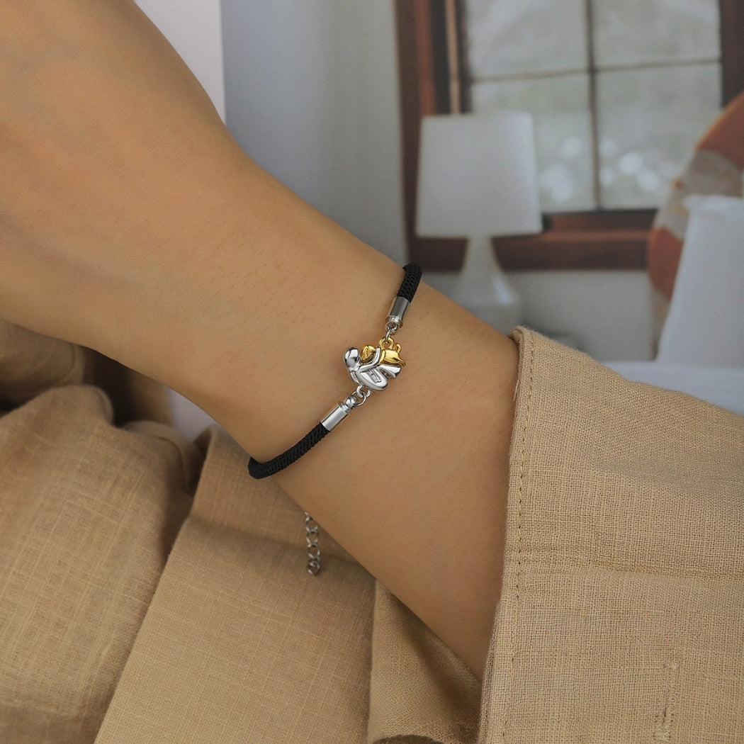katy, Cord Bracelet Featuring Dog Icon
