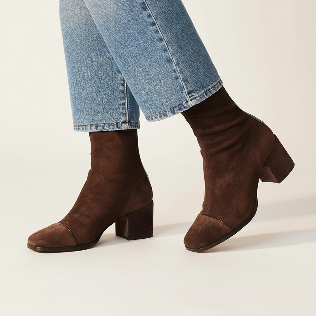 Lily | Women's Square-Toe Stylish Square Toe Ankle Boots