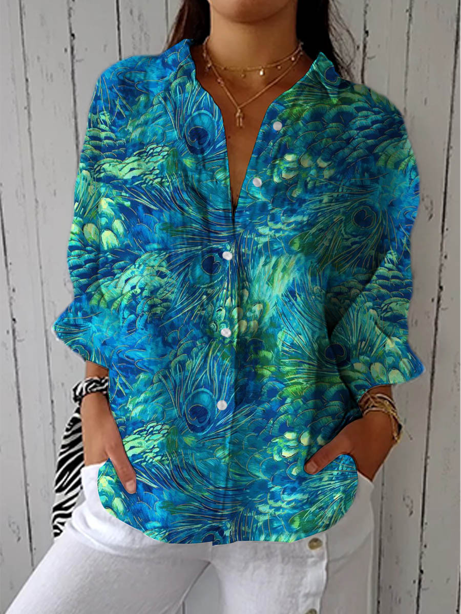 Florina | Women's Peacock Feather Grace Blouse