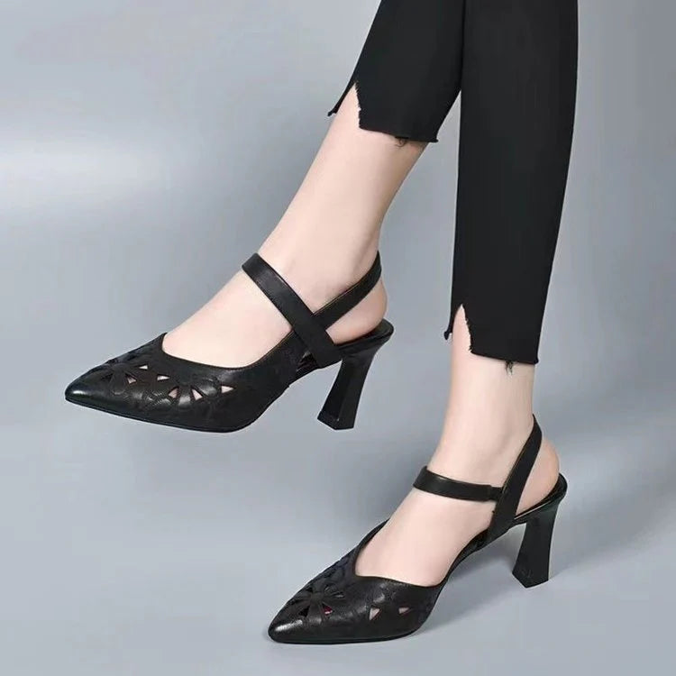 Jonah | Women's Cushioned Slip-On Retro Orthopedic High Heels with Arch Support