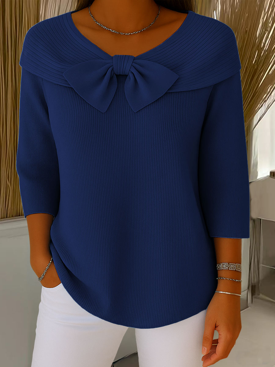 Helen | Women's Elegant Jumper with Bow Detail