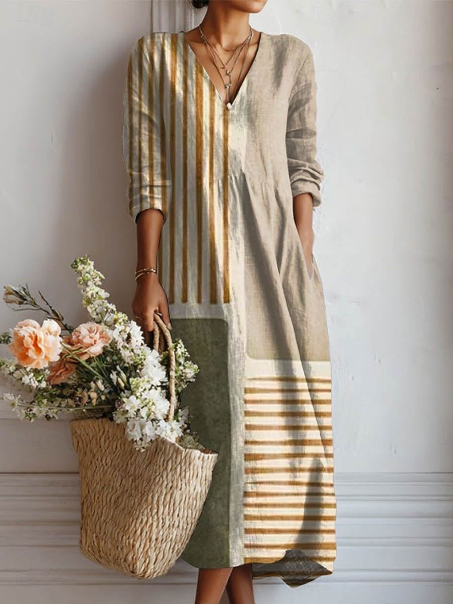 Dilara | Women's Everyday Comfort Midi Dress with Pockets