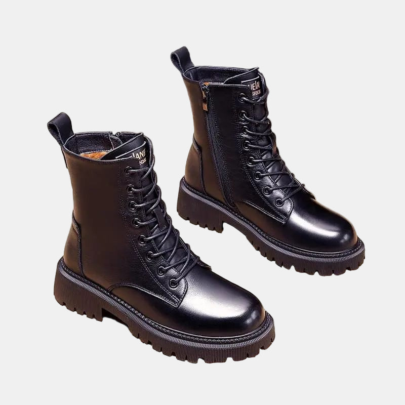 Alexis | Women's Cushioned Lace-Up Square Heel Ankle Boots
