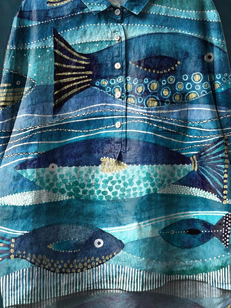 Jax | Longline Ocean Art Shirt