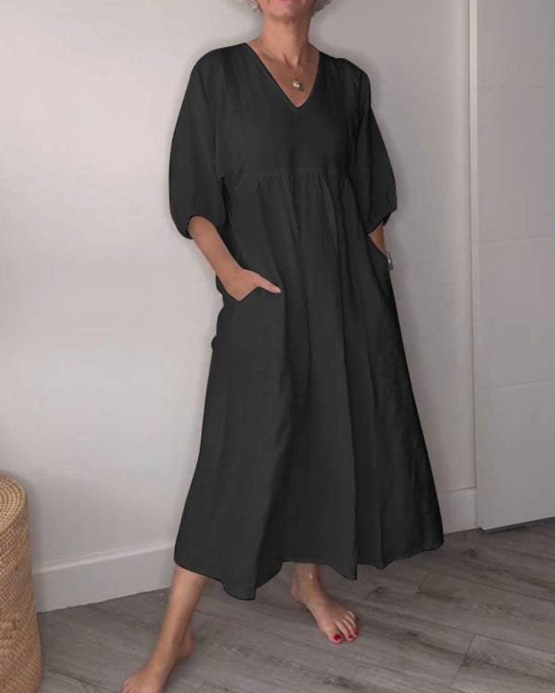 Corvalyn | Women's Relaxed Elegant Flowing Maxi Dress