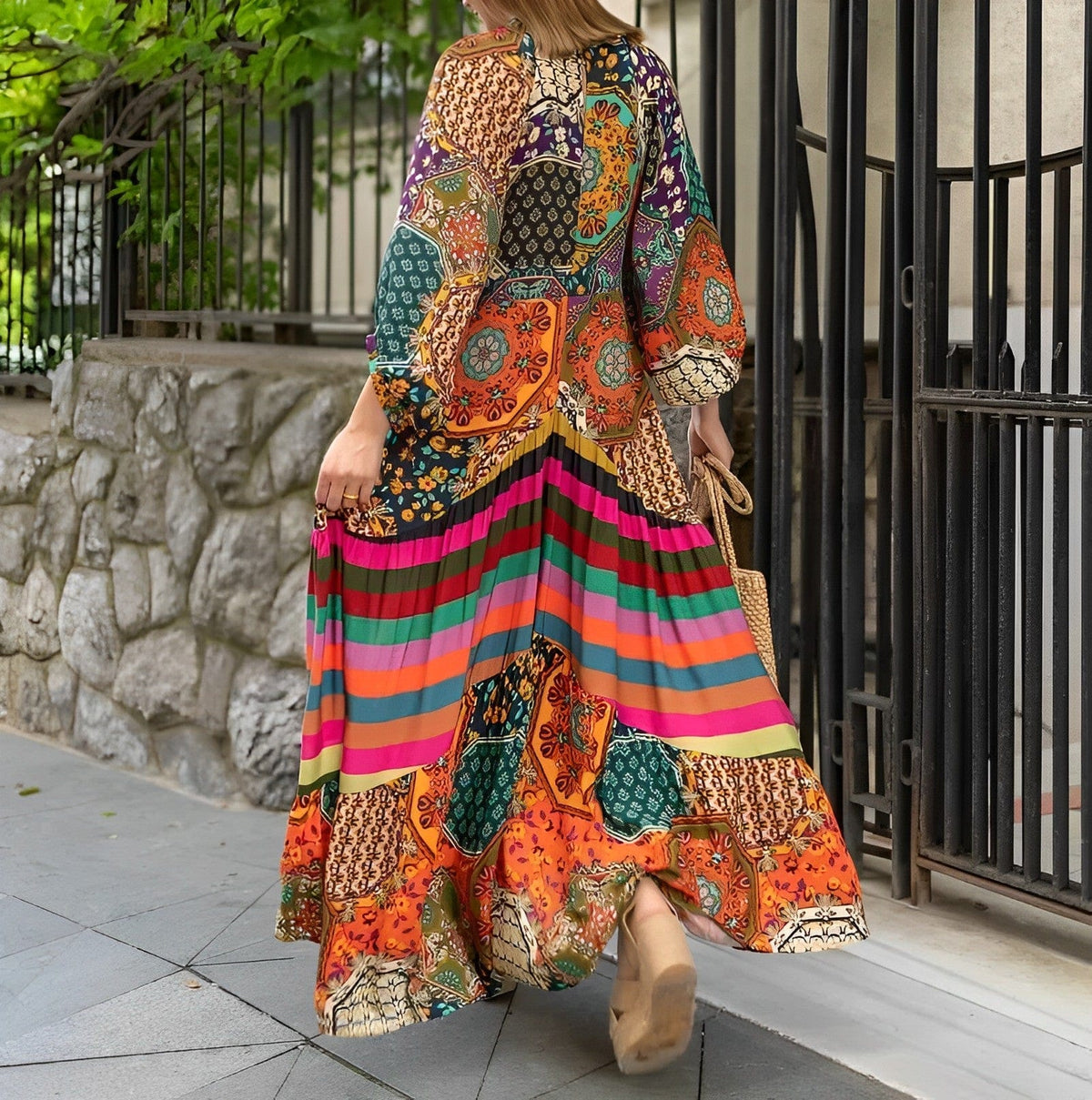 Women's Chic Bohemian Elegance Maxi Dress