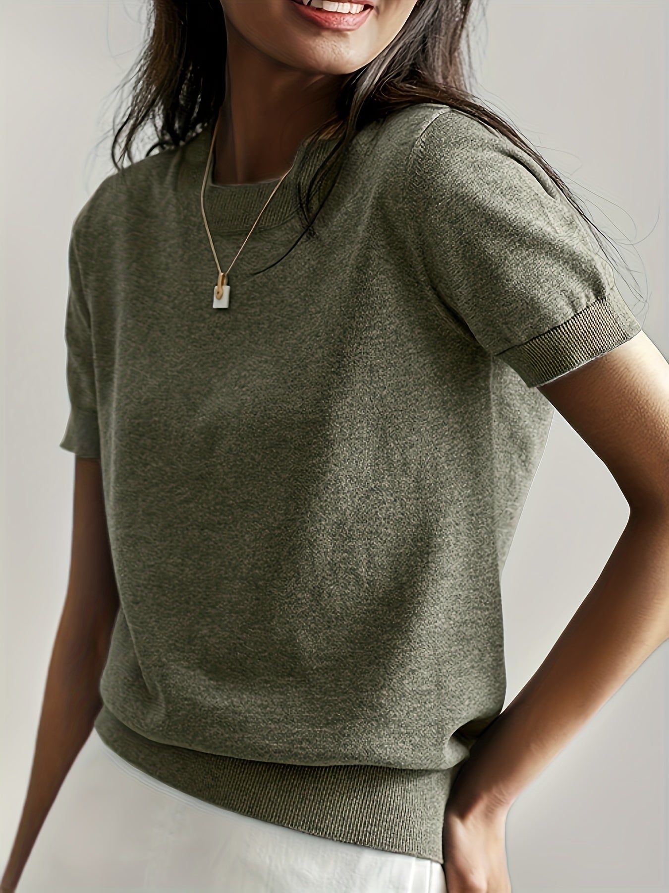 Leah | Women's Relaxed Casual Short Sleeve Top