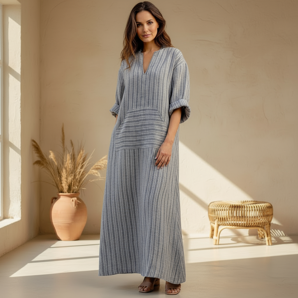 Yvonne | Women's Striped Maxi Dress