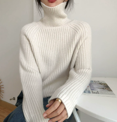 Audrey | Women's Roll Neck Jumper with Long Sleeve