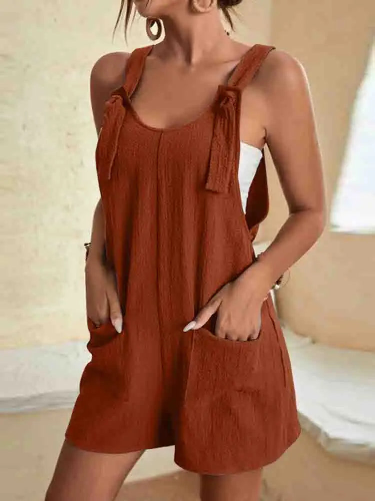 Daisy | Women's Casual Pocketed Romper Shorts