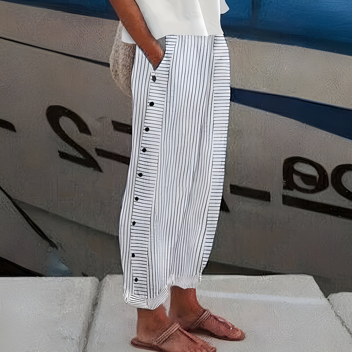 Sara | Women's Comfy Trousers with Pockets and Drawstring