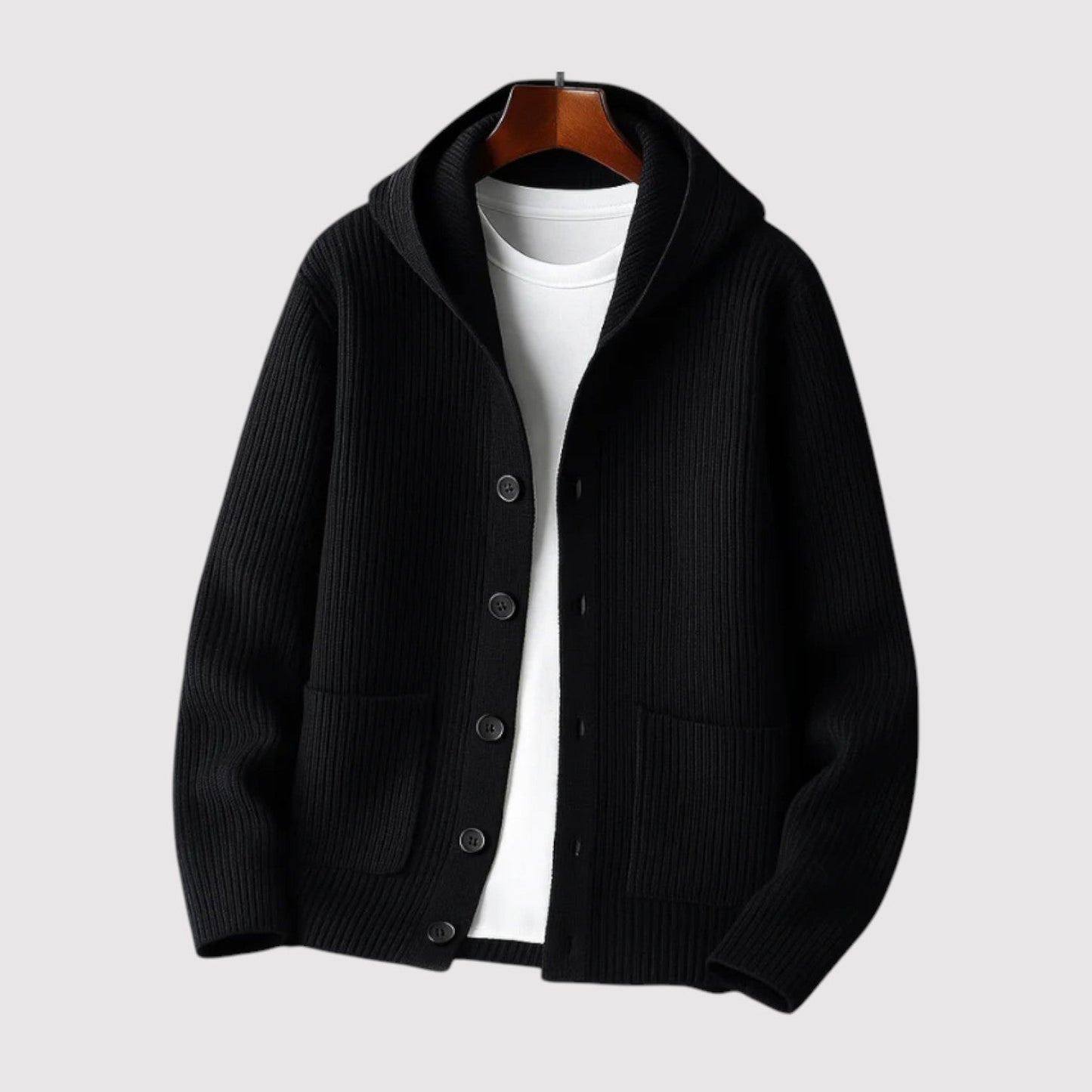 Hideaki | Luxe Hooded Cardigan with Hooded