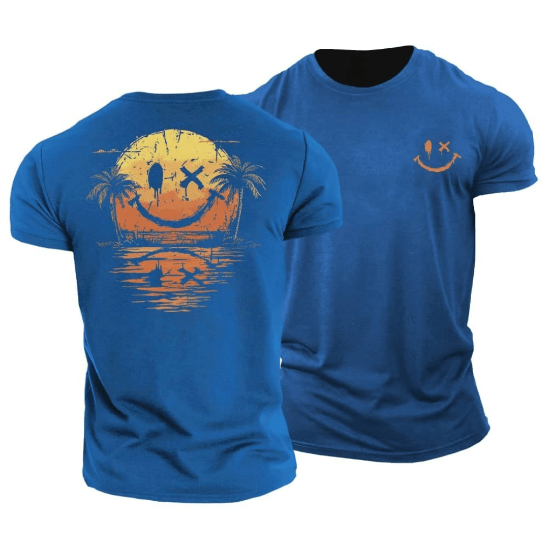 Eli | Women's Summer Smiley Sea T-Shirt with Round Neck and Short Sleeve