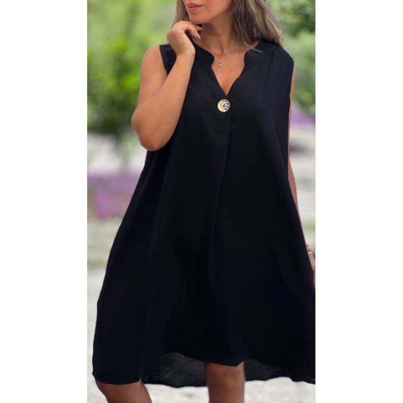 Elsie | Women's Sleeveless V-neck Midi Dress