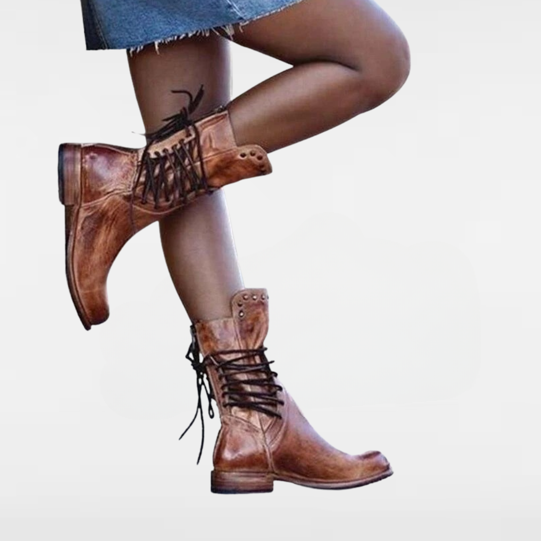 Wynona | Women's Orthopedic Lace-Up Rustic Vintage Boots