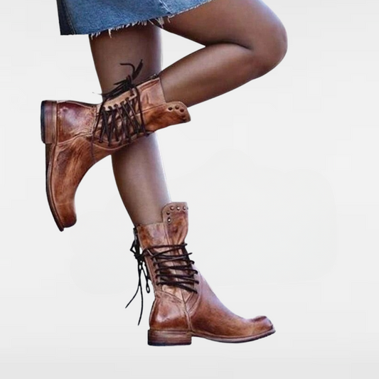 Wynona | Women's Orthopedic Lace-Up Rustic Vintage Boots