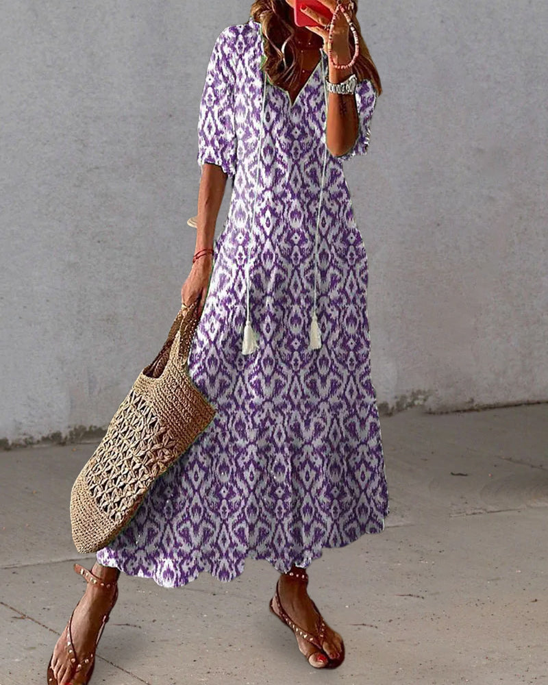 Emily | Women's Boho Tummy Coverage Maxi Dress