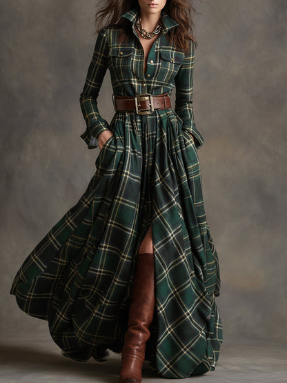 Evelyn | Women's Classic, Elegant Shirt Maxi Dress