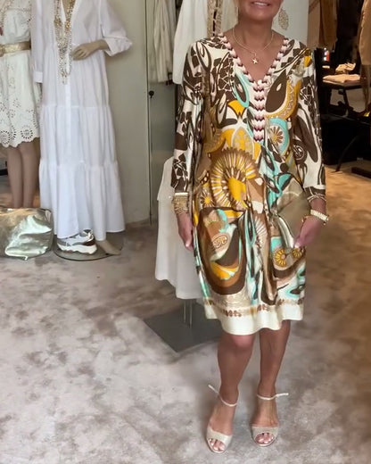 Moonie | Women's Sunburst Printed Mini Dress