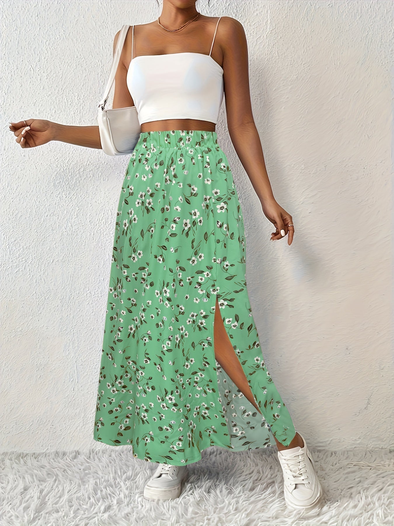 Paige | Women's Floral Print Maxi Skirt with Side Slit