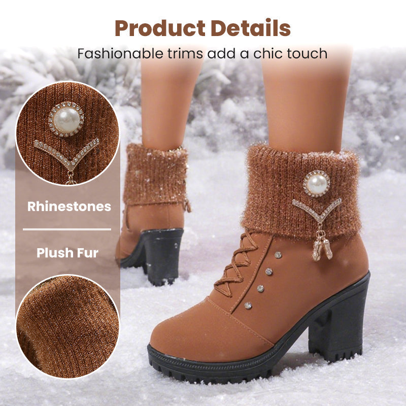 Alana | Women's Cushioned Lace-Up Chunky Heeled Boots