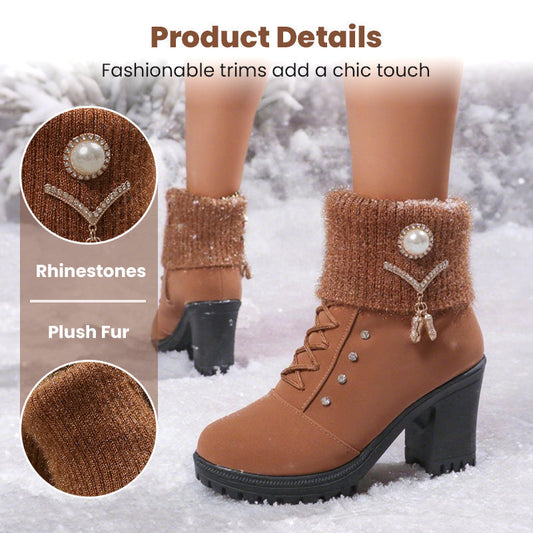 Alana | Women's Cushioned Lace-Up Chunky Heeled Boots