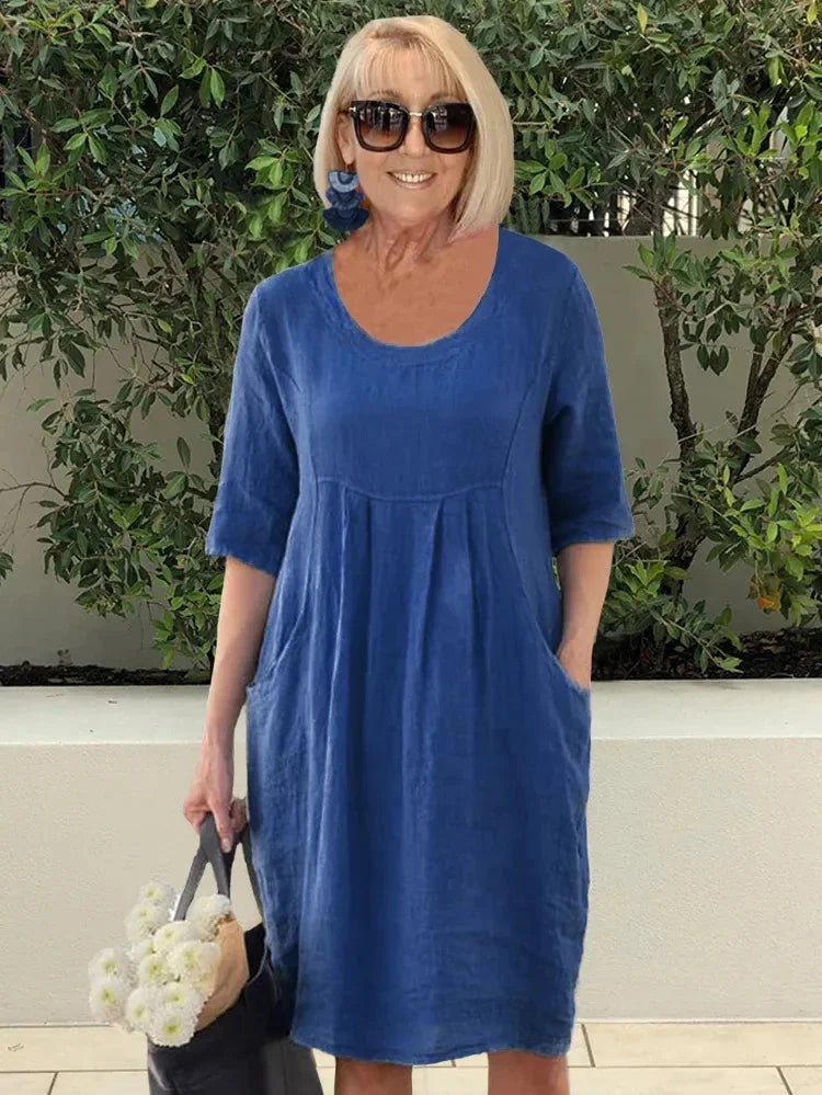 Lisa | Women's Summer Midi Dress With Pockets