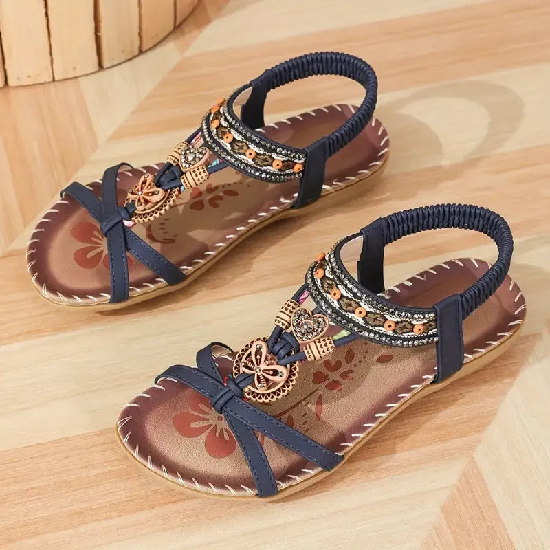 Colella | Women's Cushioned Open-Toe Elegant Orthopedic Flower Sandals