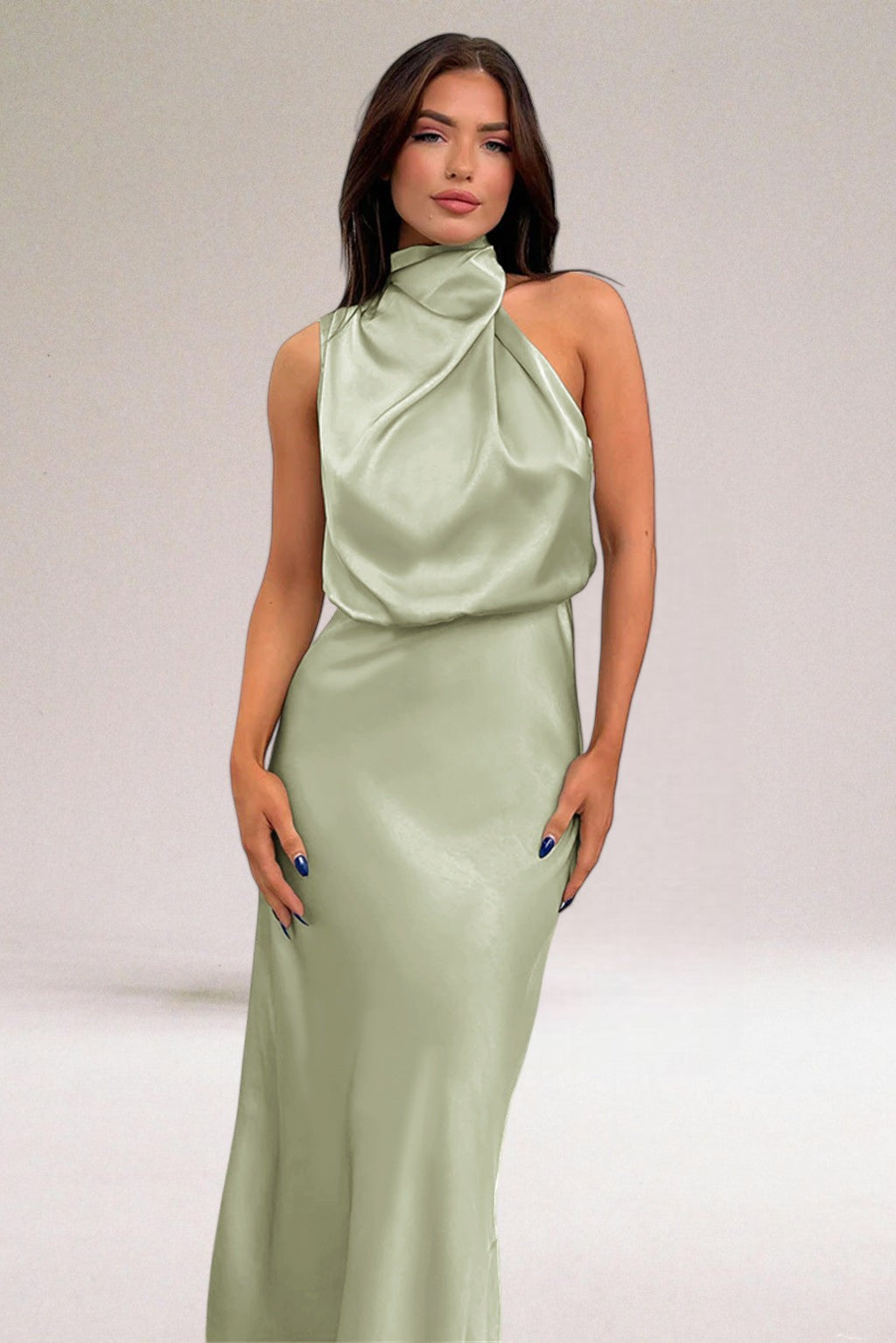 Flavia | Women's Sophisticated Halter Maxi Dress