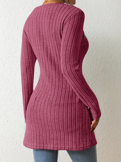 Julia | Women's Trendy Ribbed Asymmetrical Top