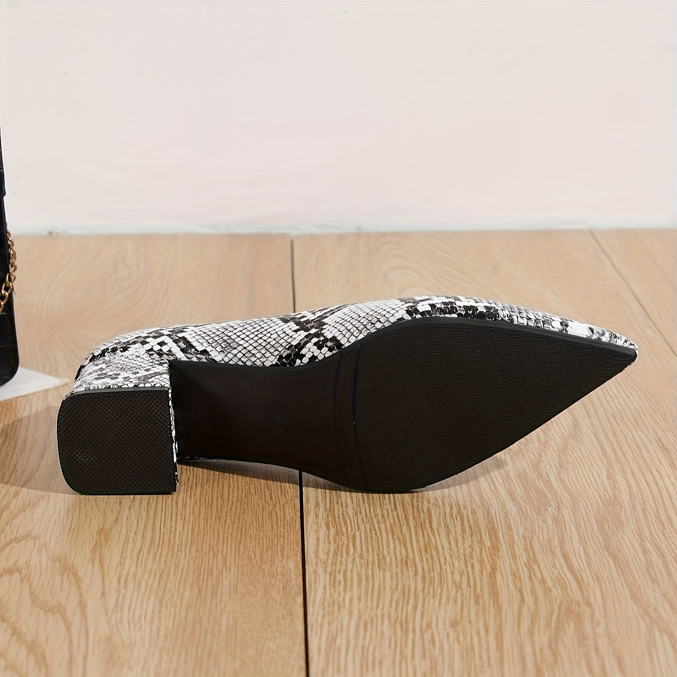 Jayne | Women's Slip-On Snake Print Pointed-Toe Heels