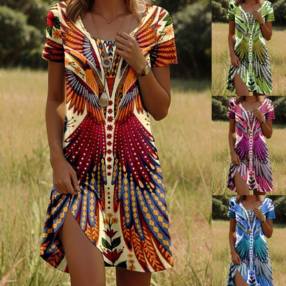 Mabel | Women's Trendy Ethnic Printed Summer Dress