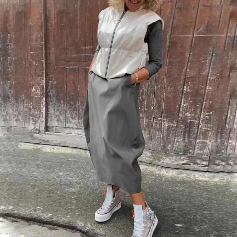 Elsbeth | Elegant Women's Midi Dress with Pocket