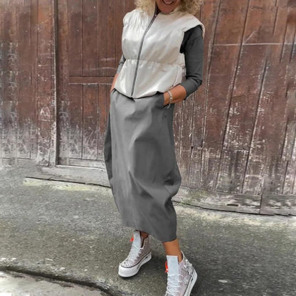 Elsbeth | Elegant Women's Midi Dress with Pocket