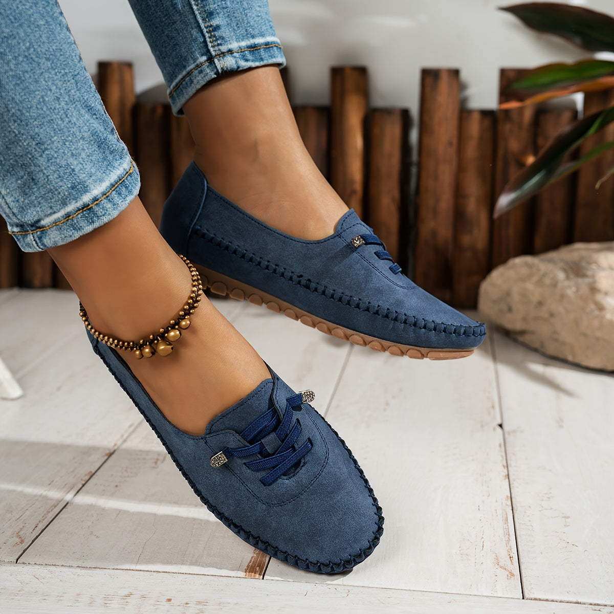 Orthelia | Women's Lightweight Lace-Up Supportive Cushioned Moccasins for Sensitive Feet