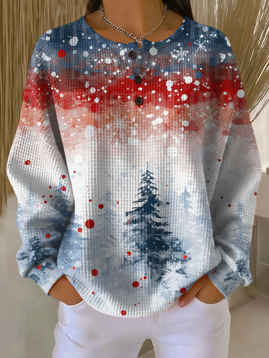 Alva | Women's Christmas Jumper with Soft Pine Tree Pattern
