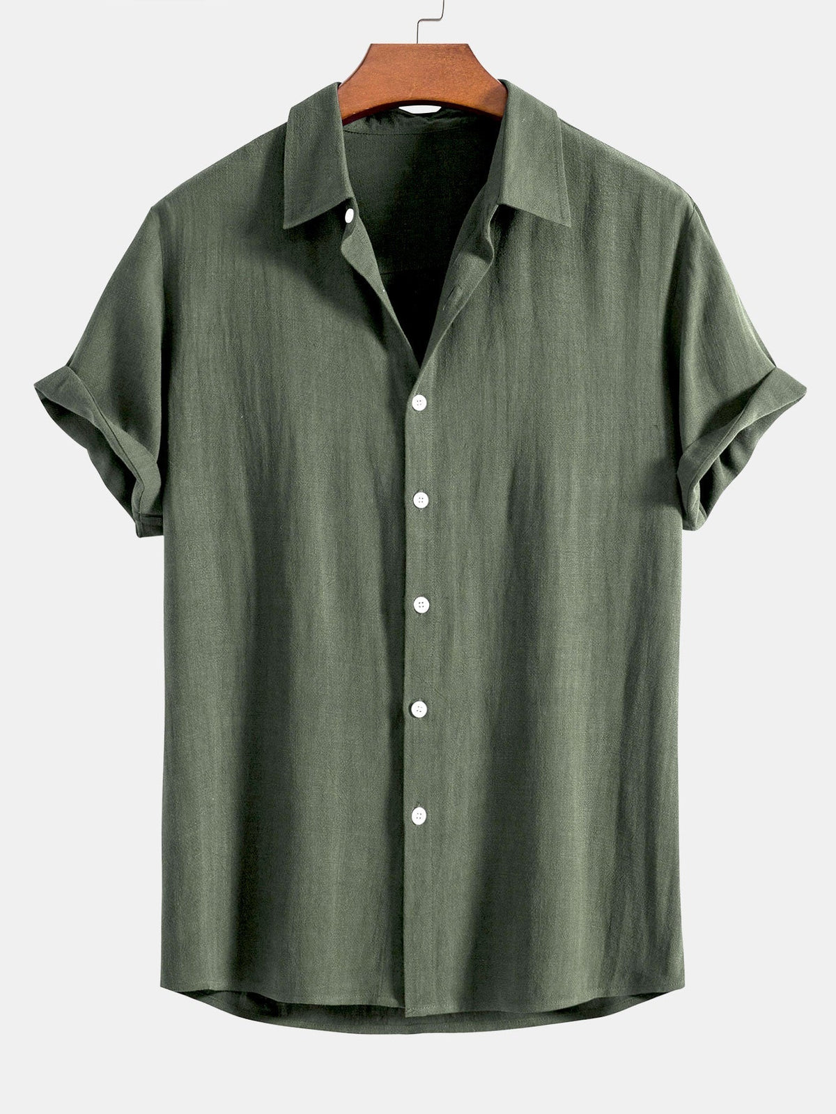 Men's Button-Up Shirt and Straight Leg Trousers in Blend